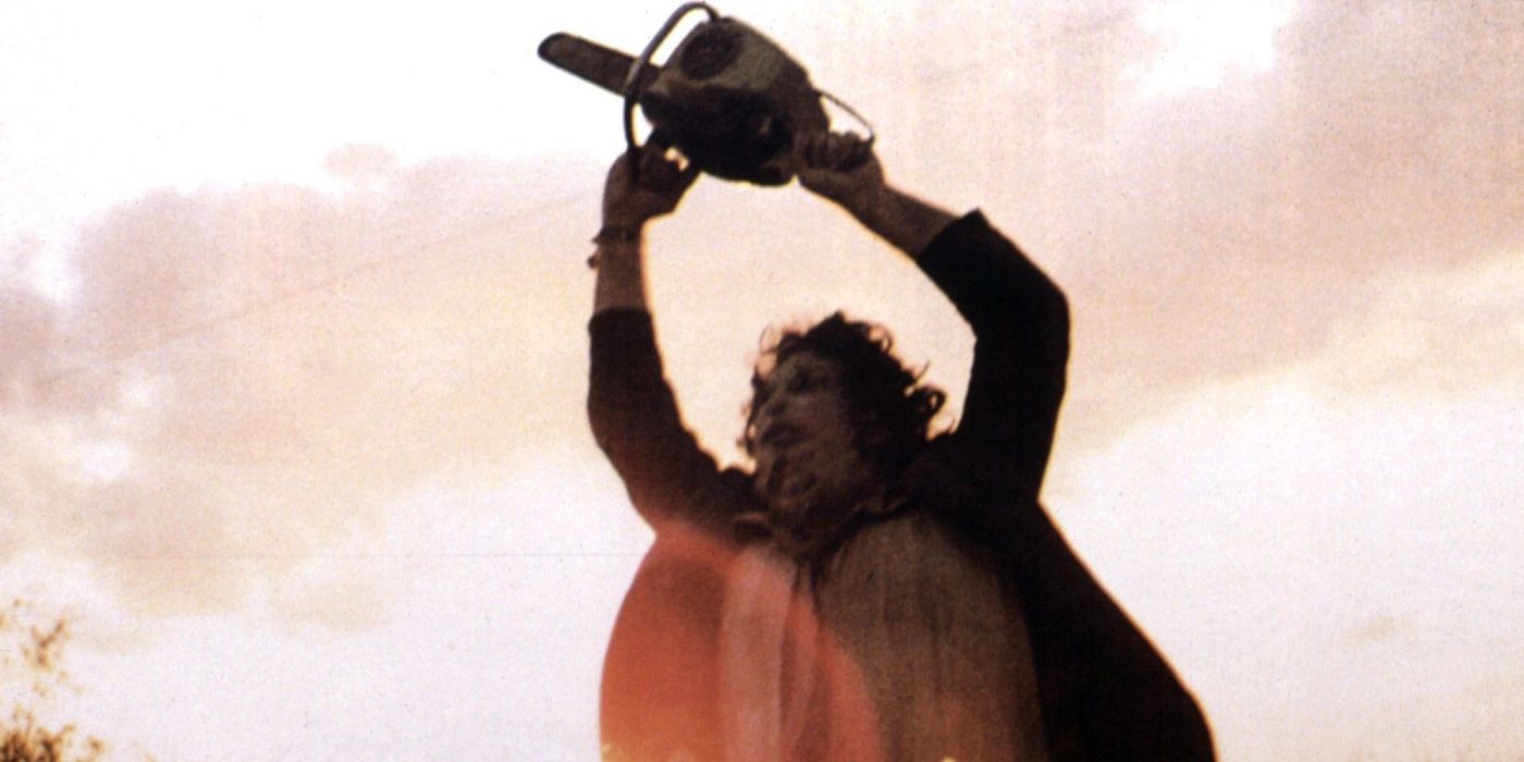 Leatherface wielding his chainsaw