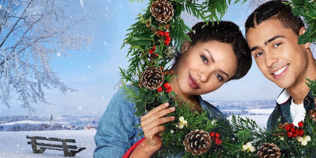 the holiday calendar netflix christmas romance kat graham quincy brown wreath