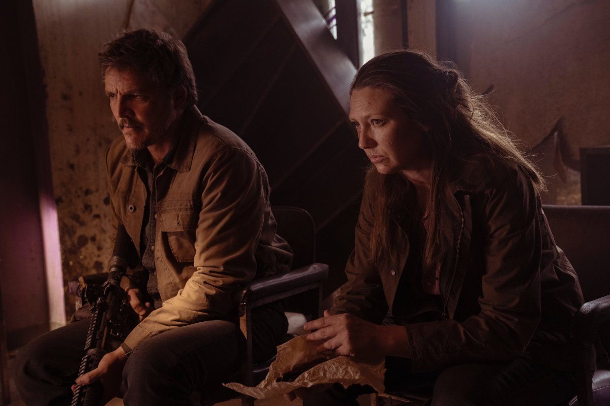 Pedro Pascal as Joel and Anna Torv as Tess in HBO's series adaptation of The Last of Us