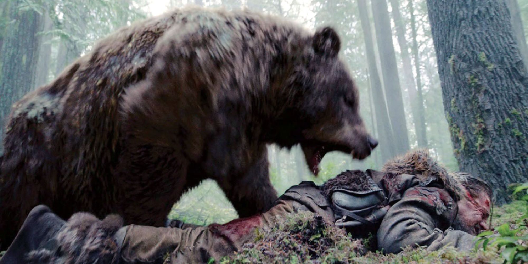 The bear attack scene in 2015's The Revenant