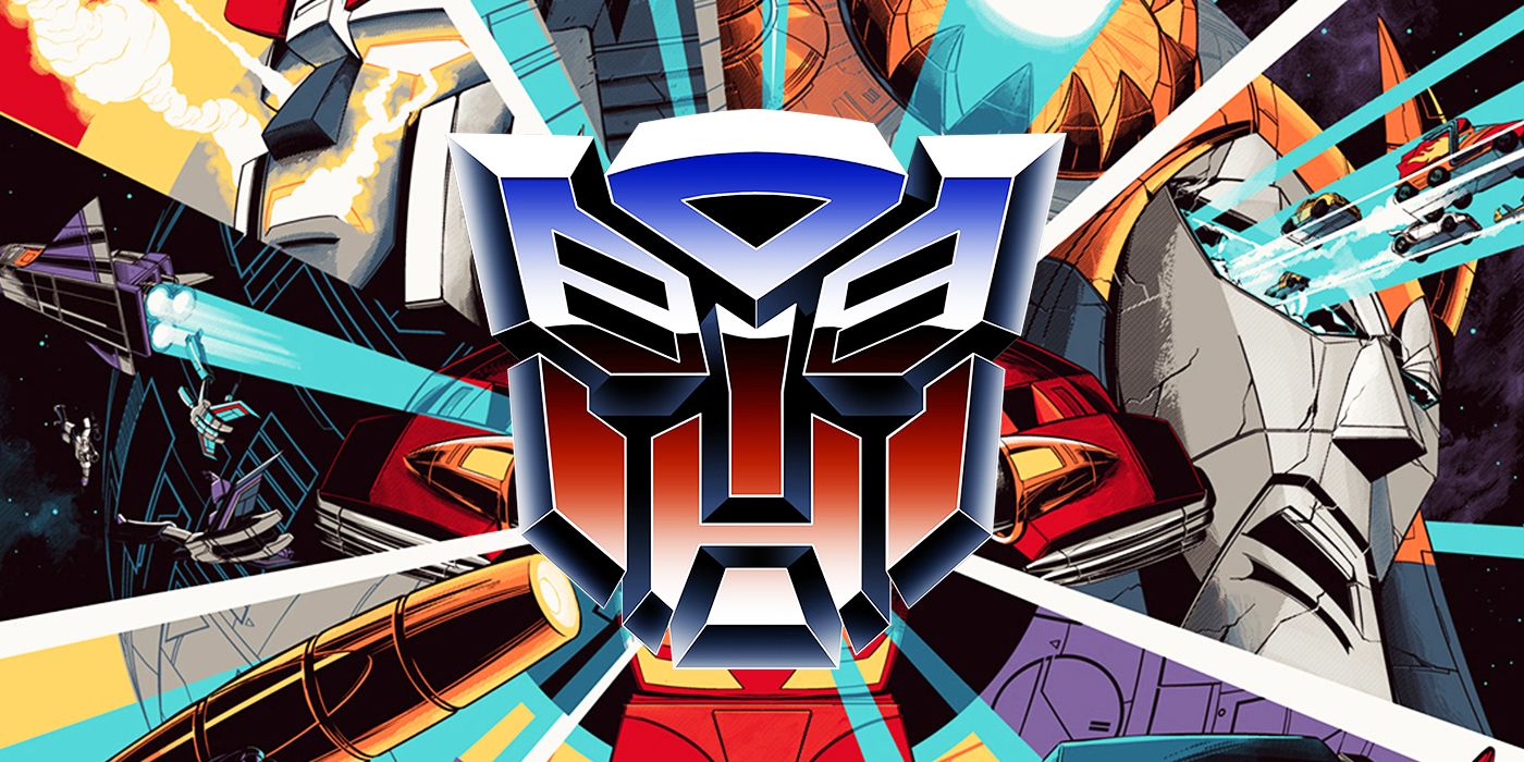 Custom image of The Transformers: The Movie characters with Transformers logo in the middle