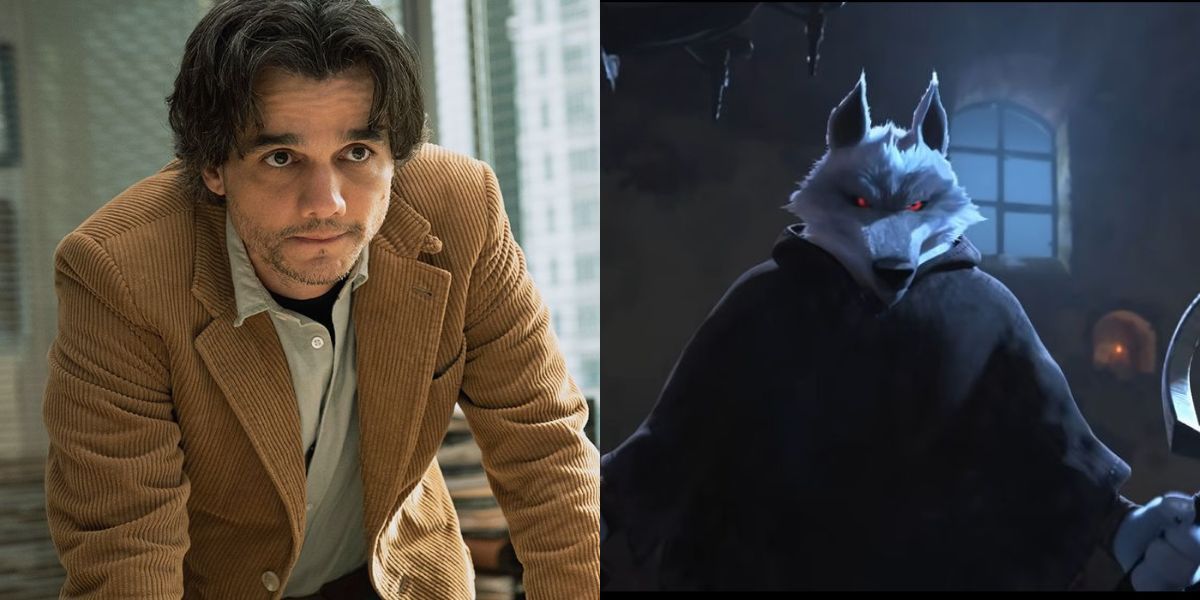 Wagner Moura side by side with the Wolf in Puss in Boots: The Last Wish