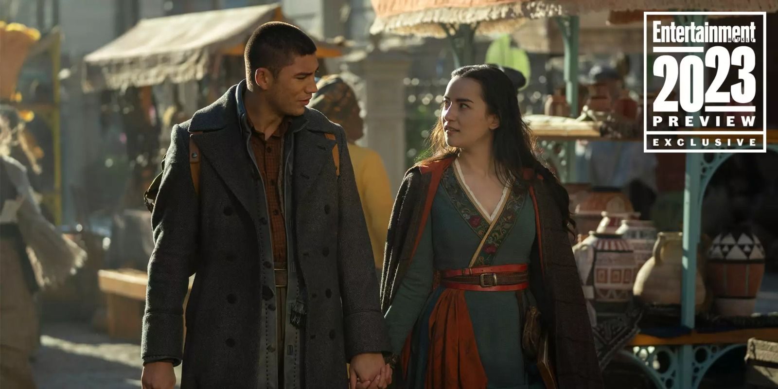 Archie Renaux as Mal and Jessie Mei Li as Alina in Shadow and Bone season 2