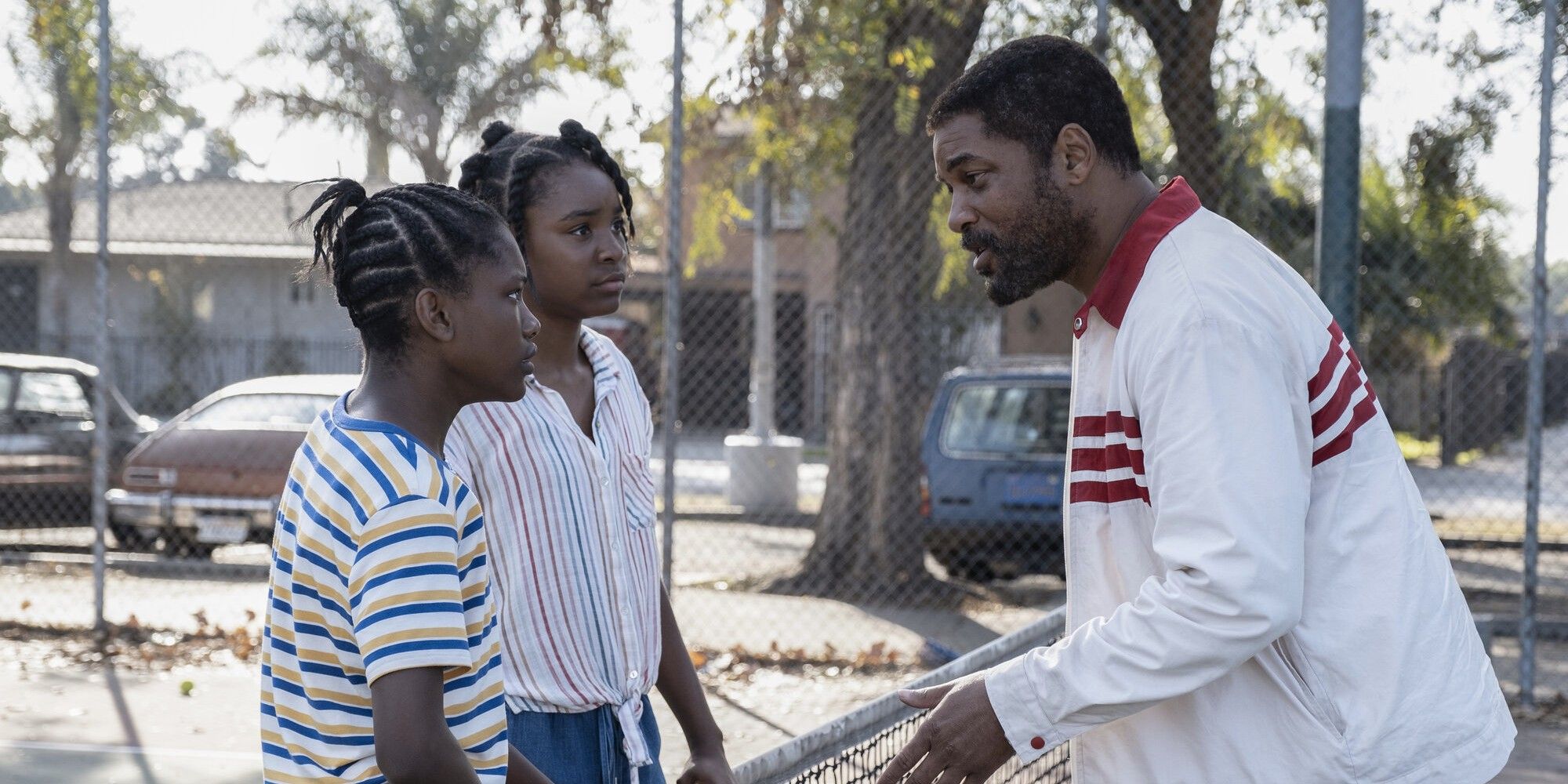 Will Smith, Saniyya Sidney, and Demi Singleton in 'King Richard'