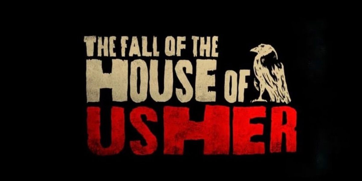 The words The Fall of the House of Usher on a black background 