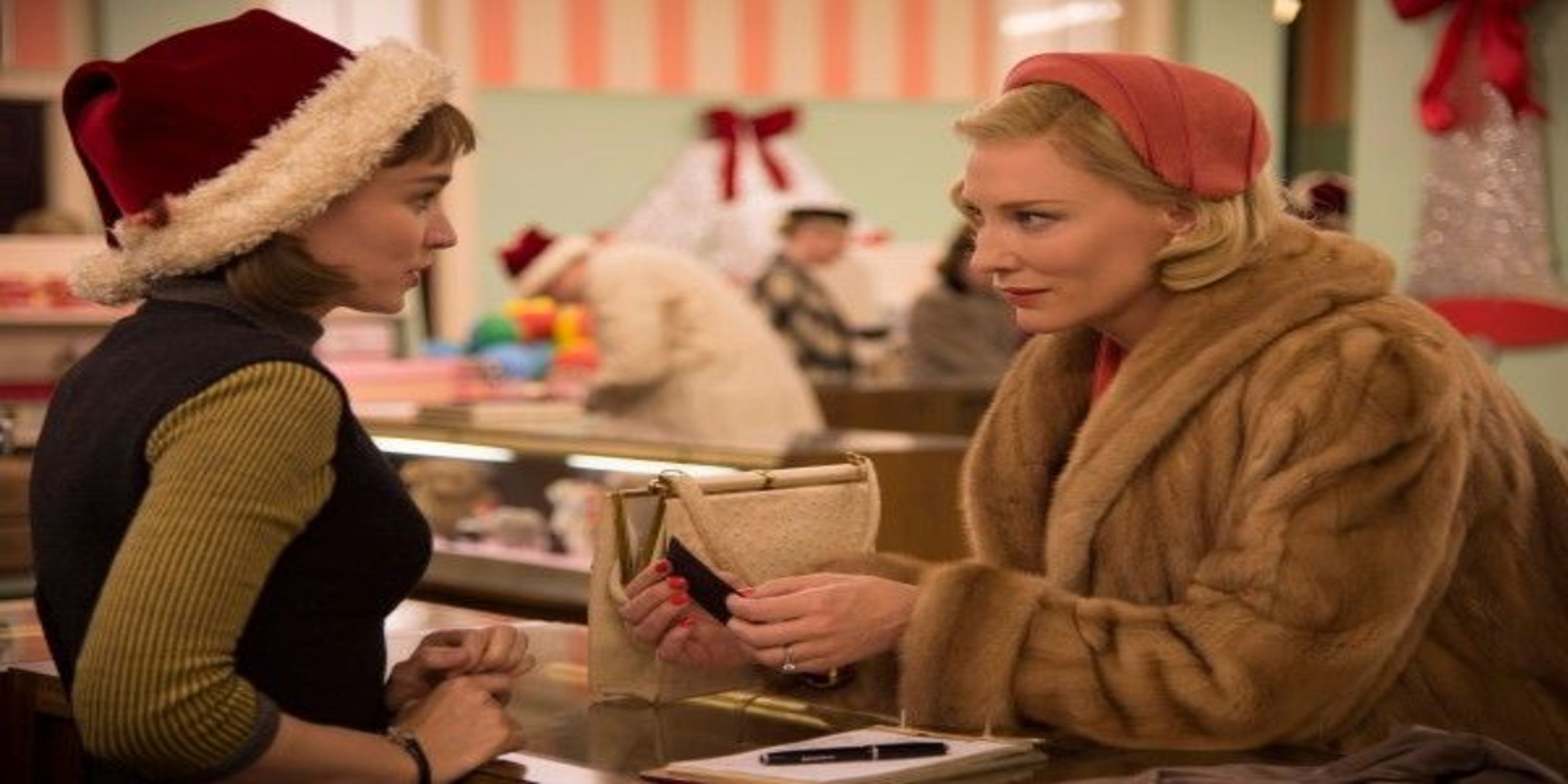 Cate Blanchet's Carol Aird and Rooney Mara's Therese Belivet in Carol