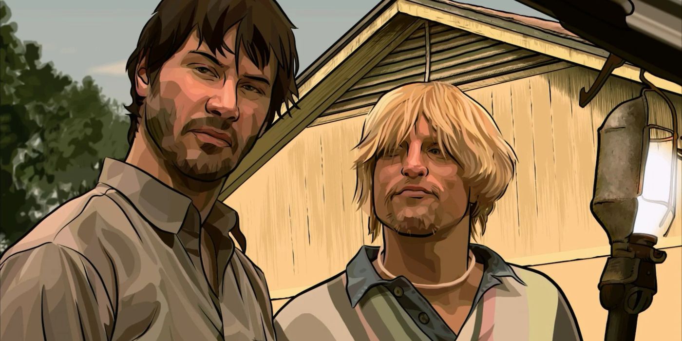 Keanu Reeves et Woody Harrelson dans A Scanner Darkly (2006)