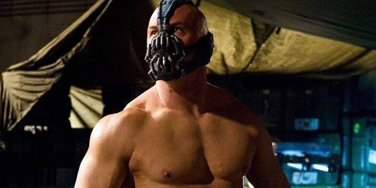 Tom Hardy as Bane.