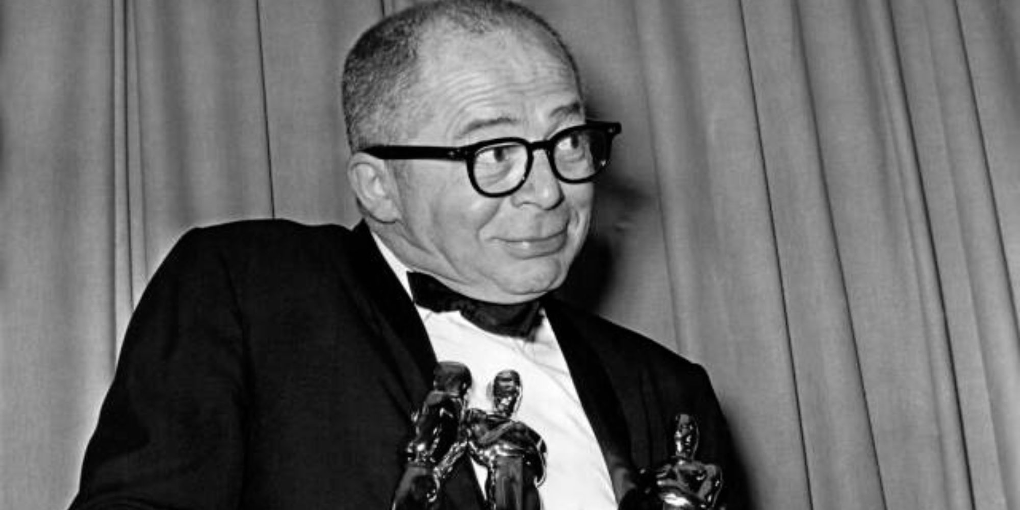 Billy Wilder with his Oscars at the 1961 Academy Awards via The Academy of Motion Pictures and Science 