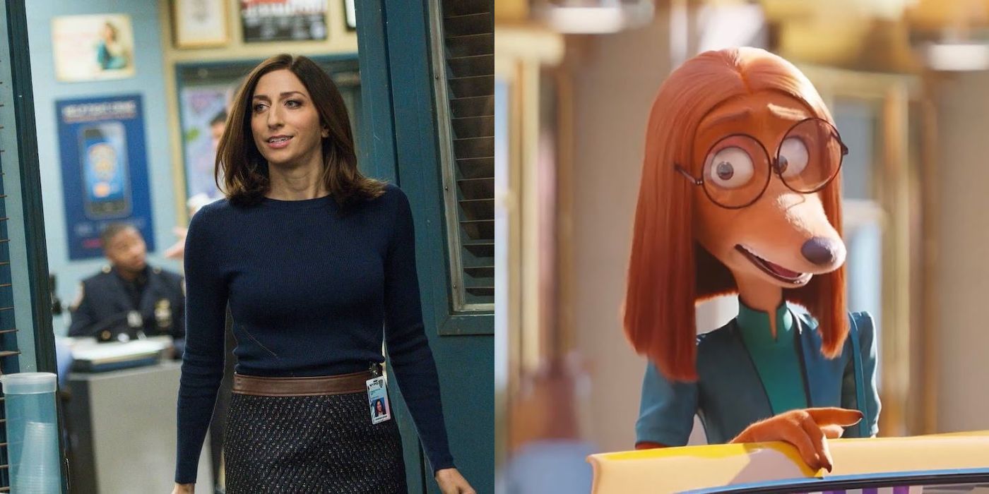 Chelsea Peretti side-by-side with her Sing 2 character Suki