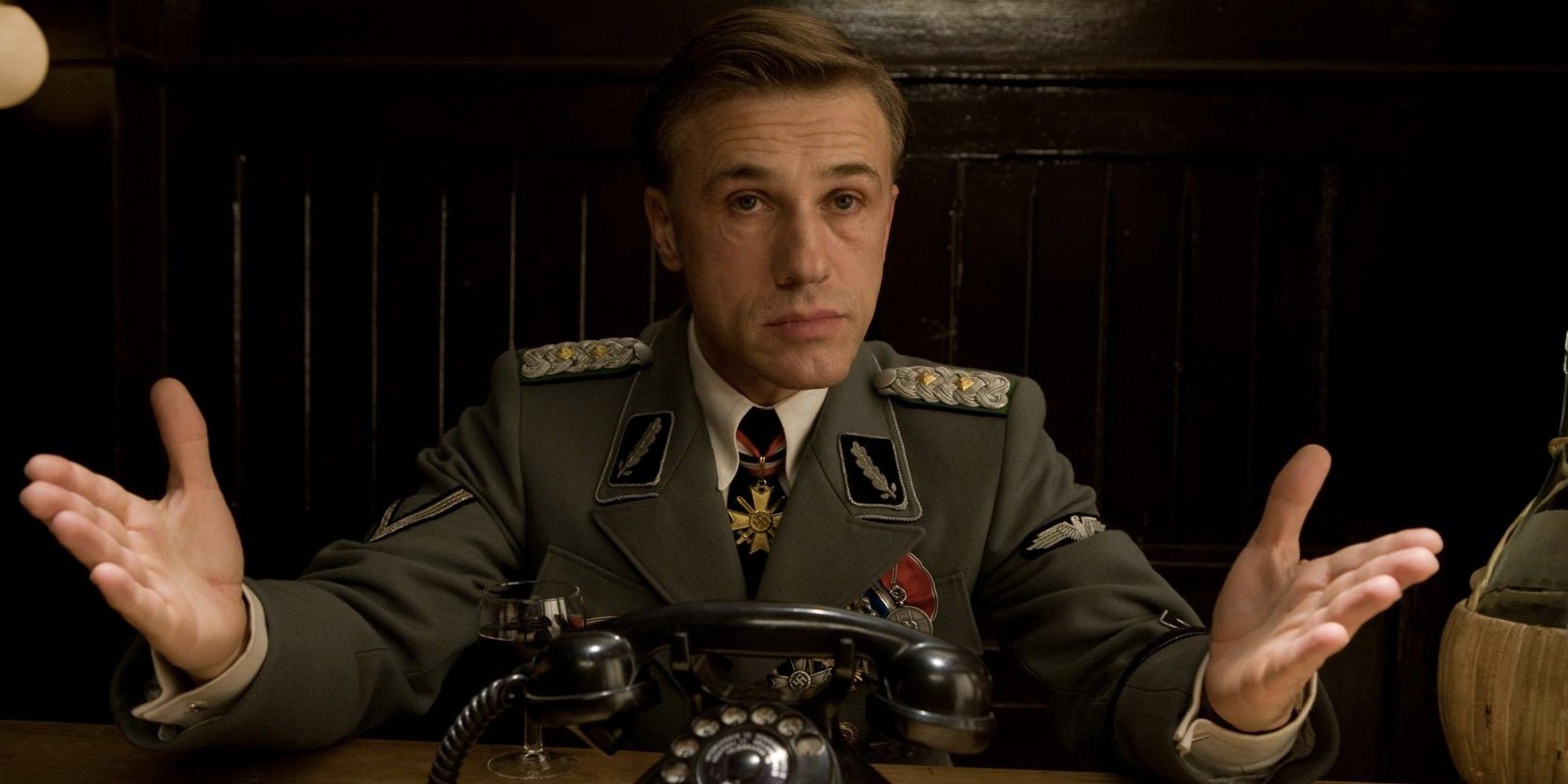 Christoph Waltz en Hans Landa dans 'Inglorious Basterds' (2009)