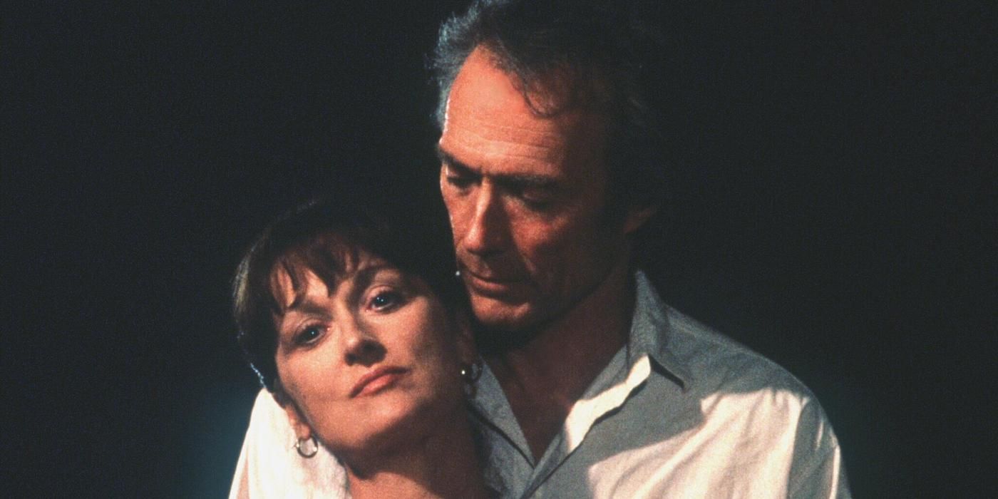 Clint Eastwood looks at Meryl Streep in The Bridges of Madison County