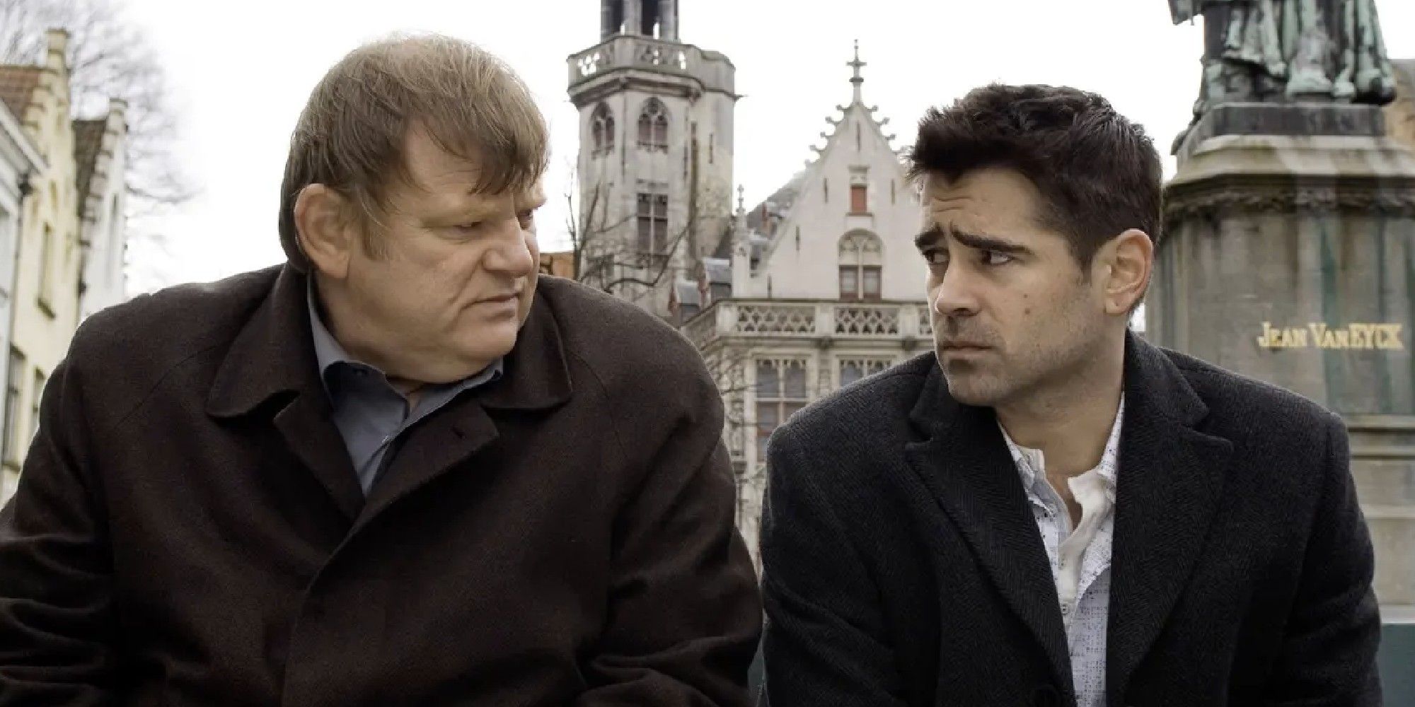 Colin Farrell dan Brendan Gleeson di 'In Bruges'