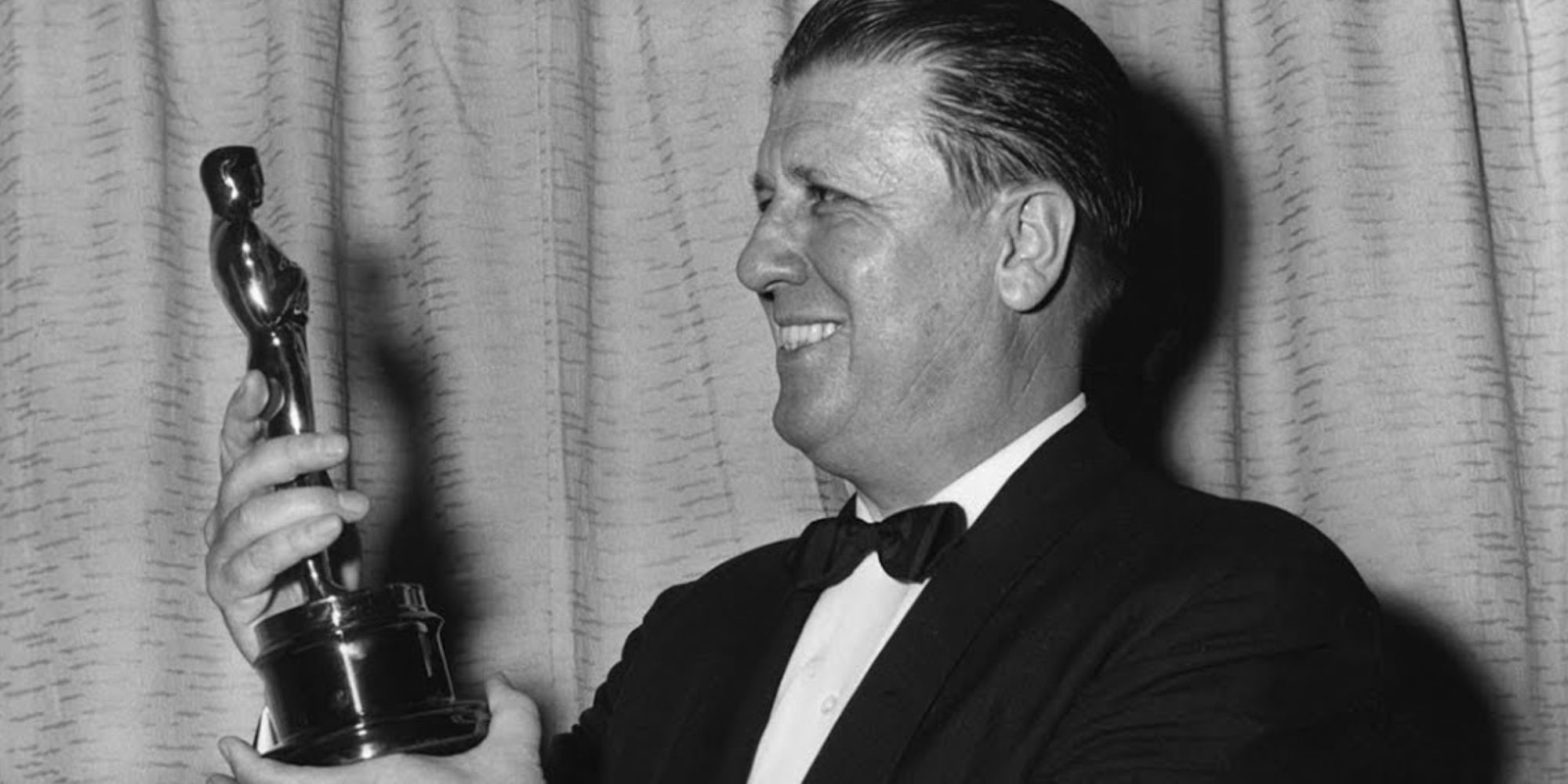 George Stevens with his Oscar at the 1957 Academy Awards via The Academy of Motion Pictures and Science