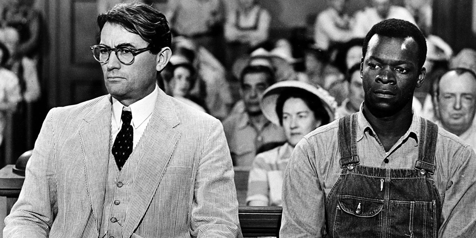 Gregory Peck and Brock Peters as Atticus Finch and Tom Robinson a 