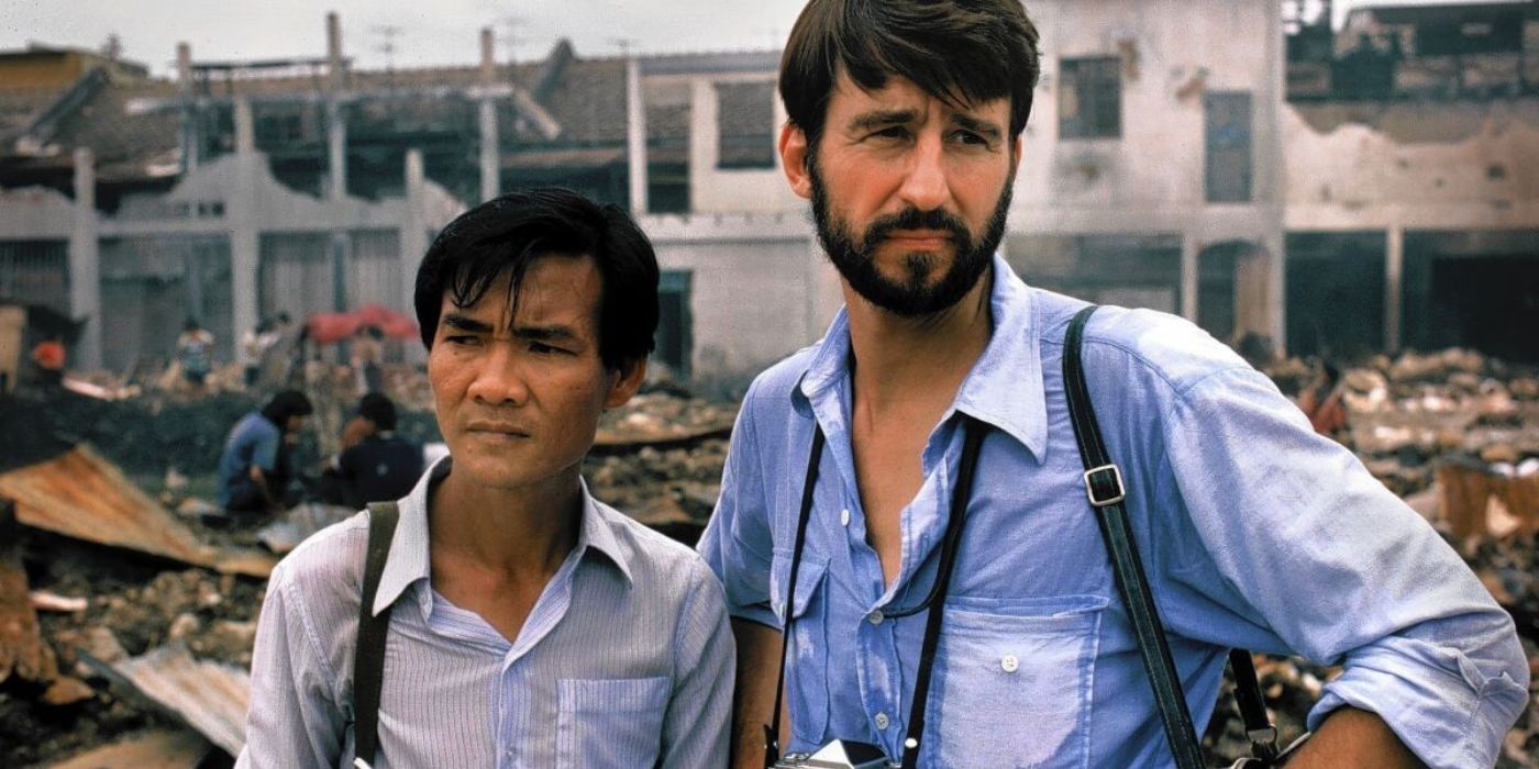 Haing S. Ngor and Sam Waterston in The Killing Fields