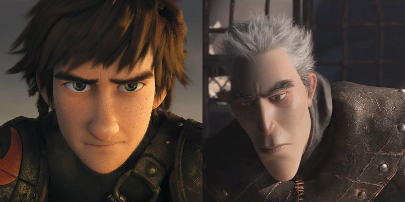Hiccup and Grimmel the Gristly from How to Train Your Dragon: The Hidden World