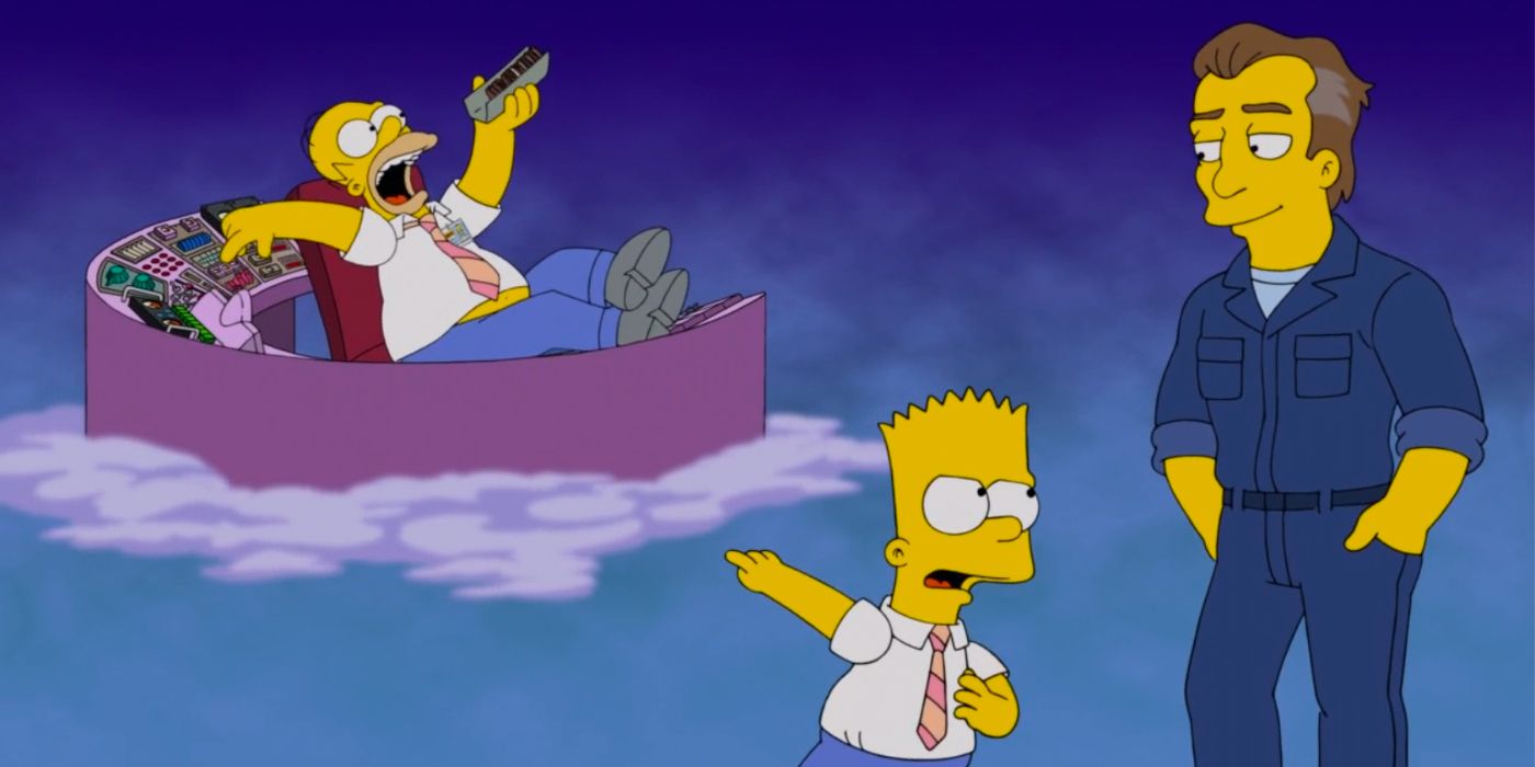 Homer, Bart et le concierge dans Poorhouse Rock des Simpsons.