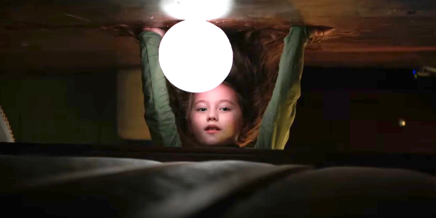 Vivien Lyra Blair as Sawyer Harper looking under her bed in 'The Boogeyman'