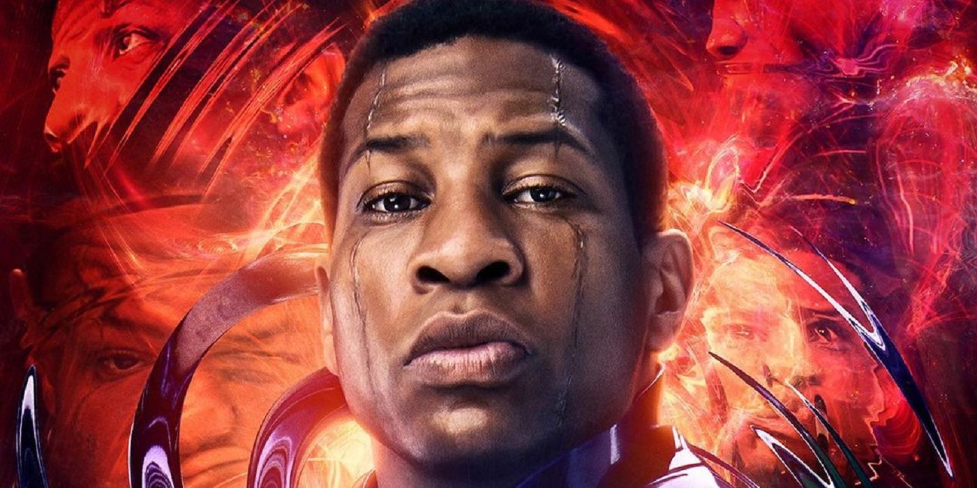 Jonathan majors as kang the conqueror in Ant-man and the wasp quantumania poster featured