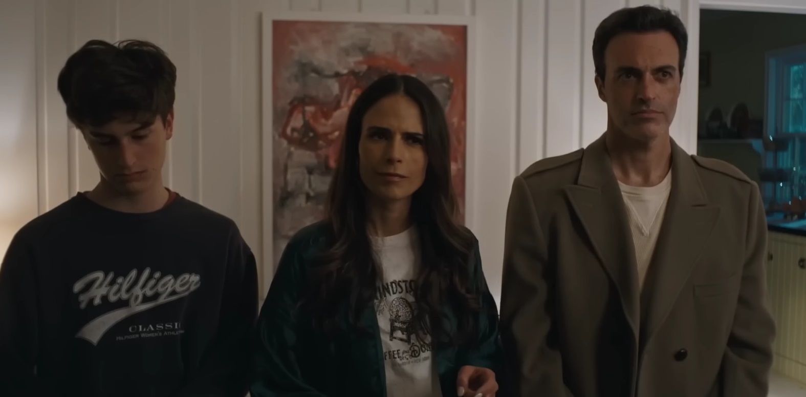 Jordana Brewster, Reid Scott, and Peter Dager in who invited charlie