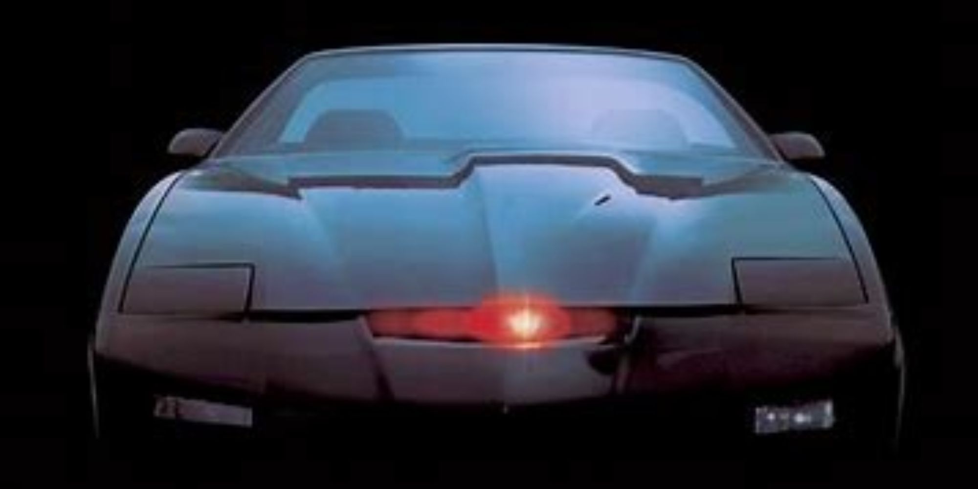 A front view of KITT from Knight Rider.