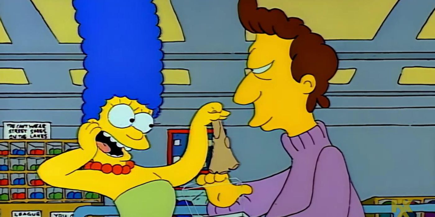 Marge dances with Jacques in The Simpsons