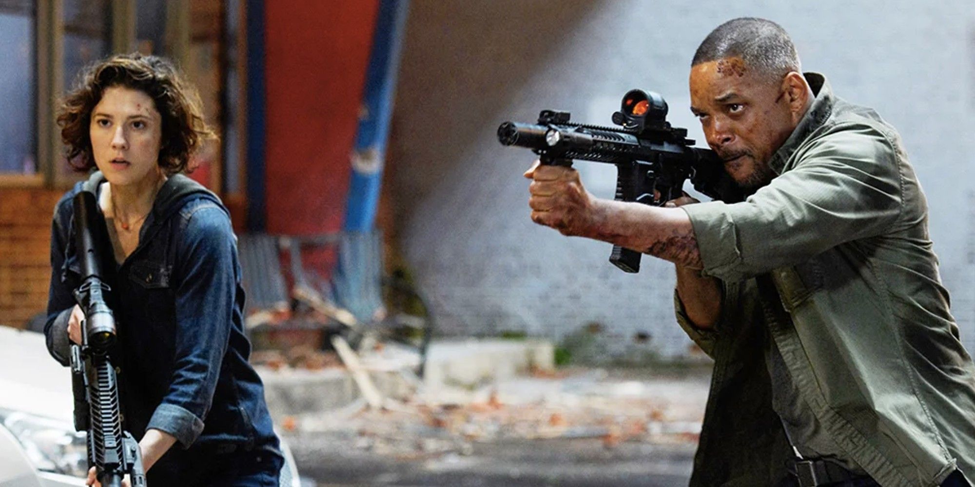 Mary Elizabeth Winstead and Will Smith in 