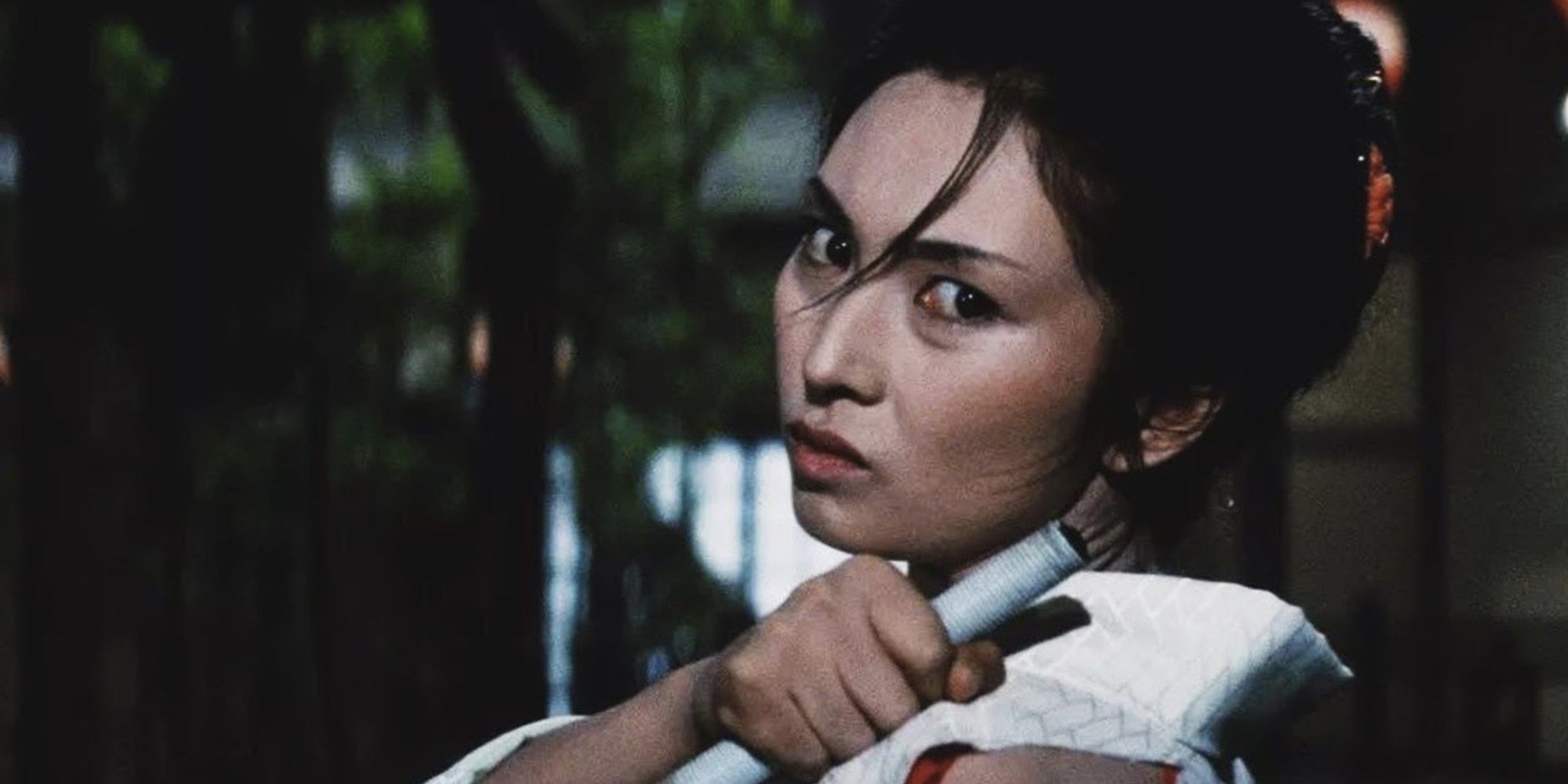 Meiko Kaji dans le rôle de Yuki Kashima dans 'Lady Snowblood'.