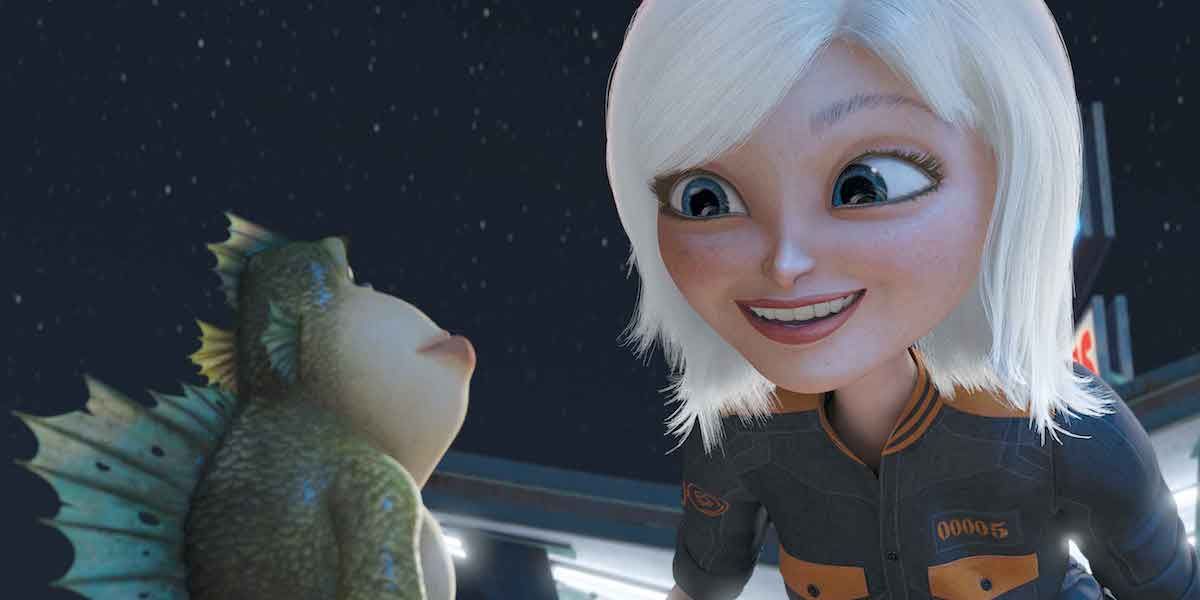 Reese Witherspoon as Susan Murphy talking to an alien in Monsters vs. Aliens