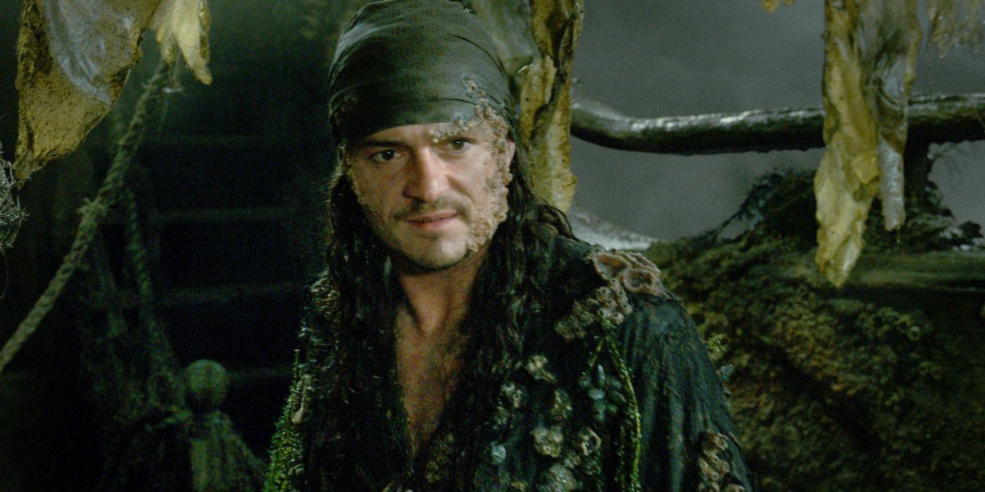 Will Turner couvert d'éléments marins dans Pirates des Caraïbes : Dead Men Tell No Tales.