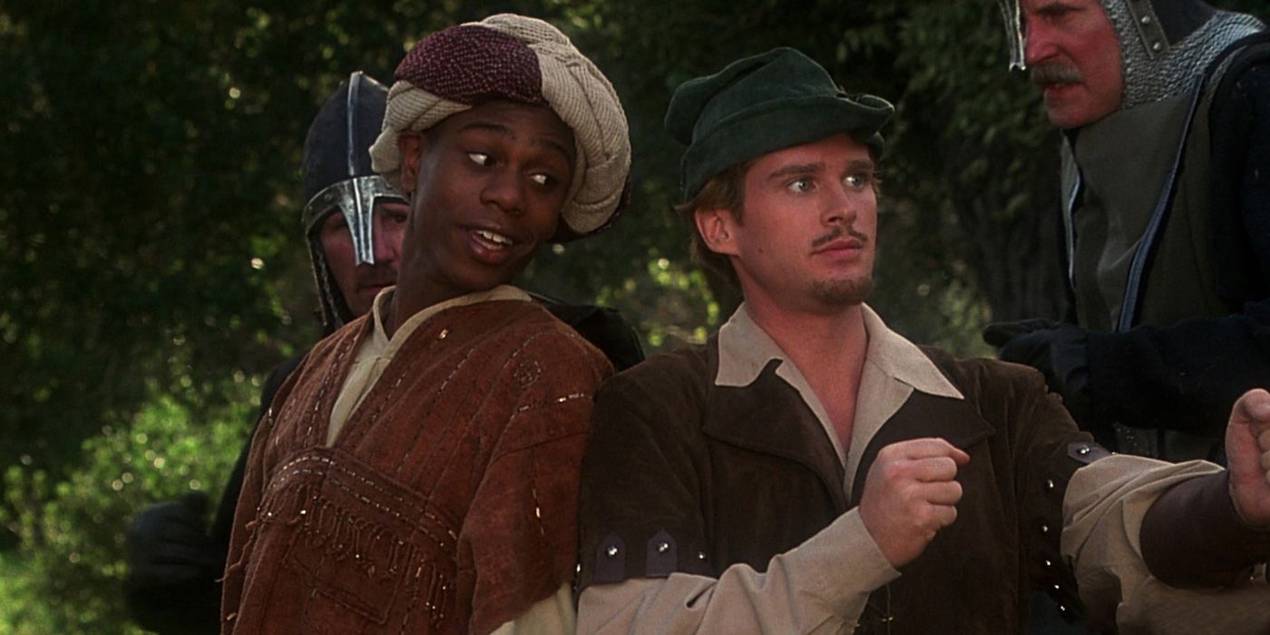Dave Chappelle como Ahchoo e Cary Elwes como Robin Hood em Robin Hood: Men in Tights