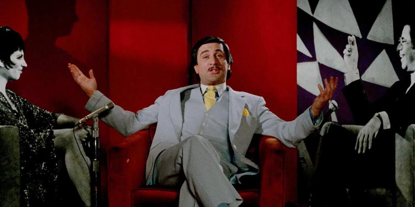 Robert De Niro on a talk show in 'The King of Comedy.'