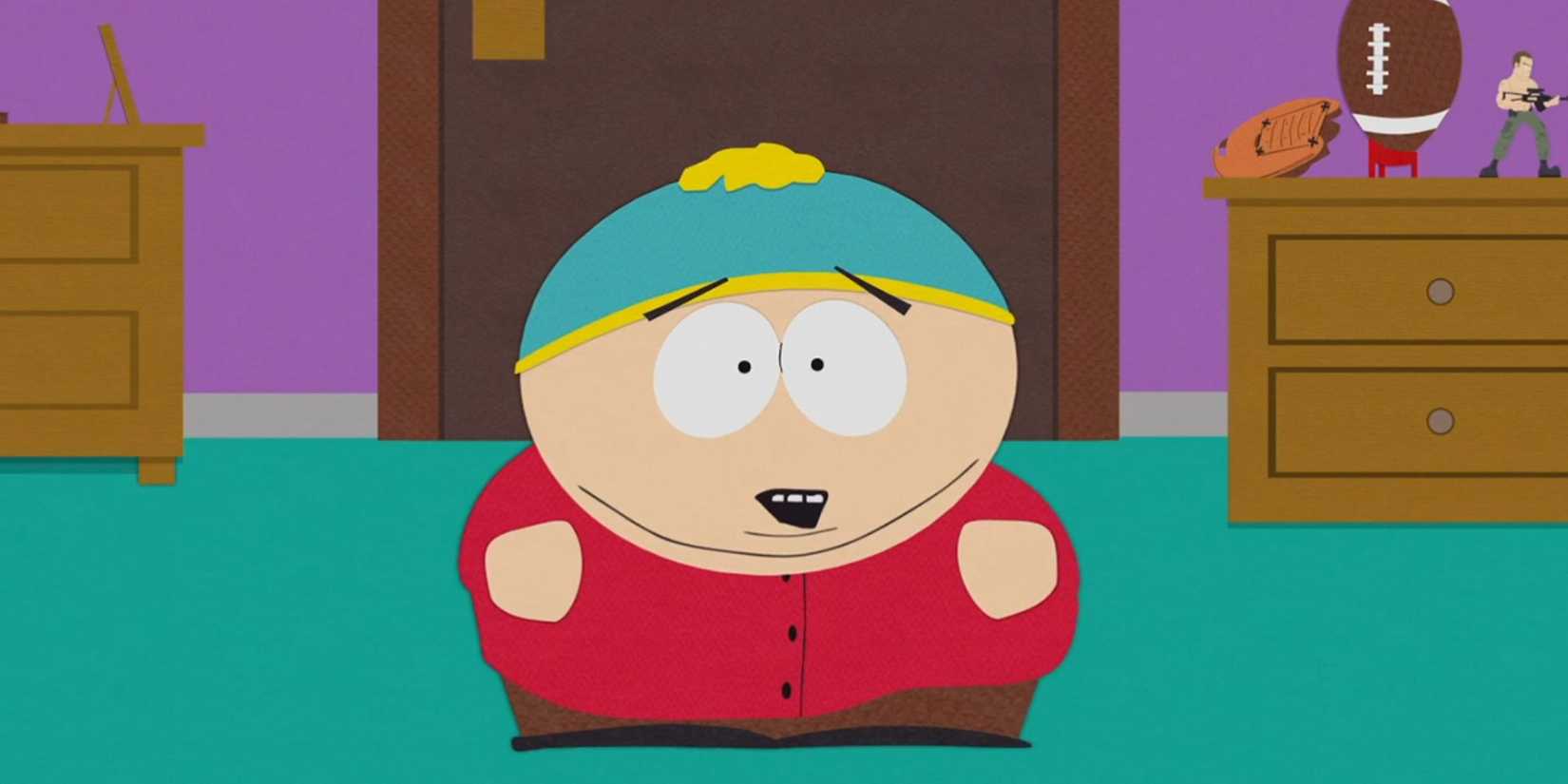 Eric Cartman looks surprised in South Park