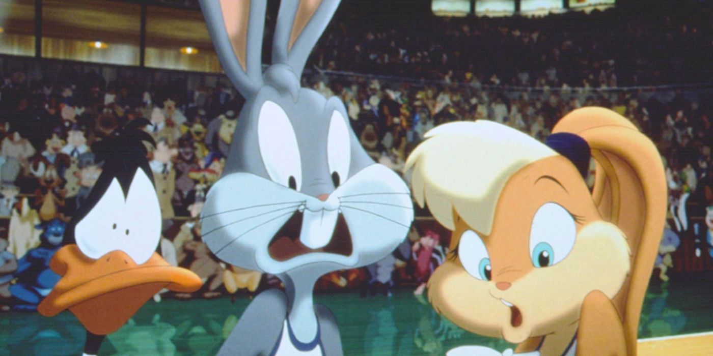 Daffy Duck, Bugs Bunny, and Lola in Space Jam