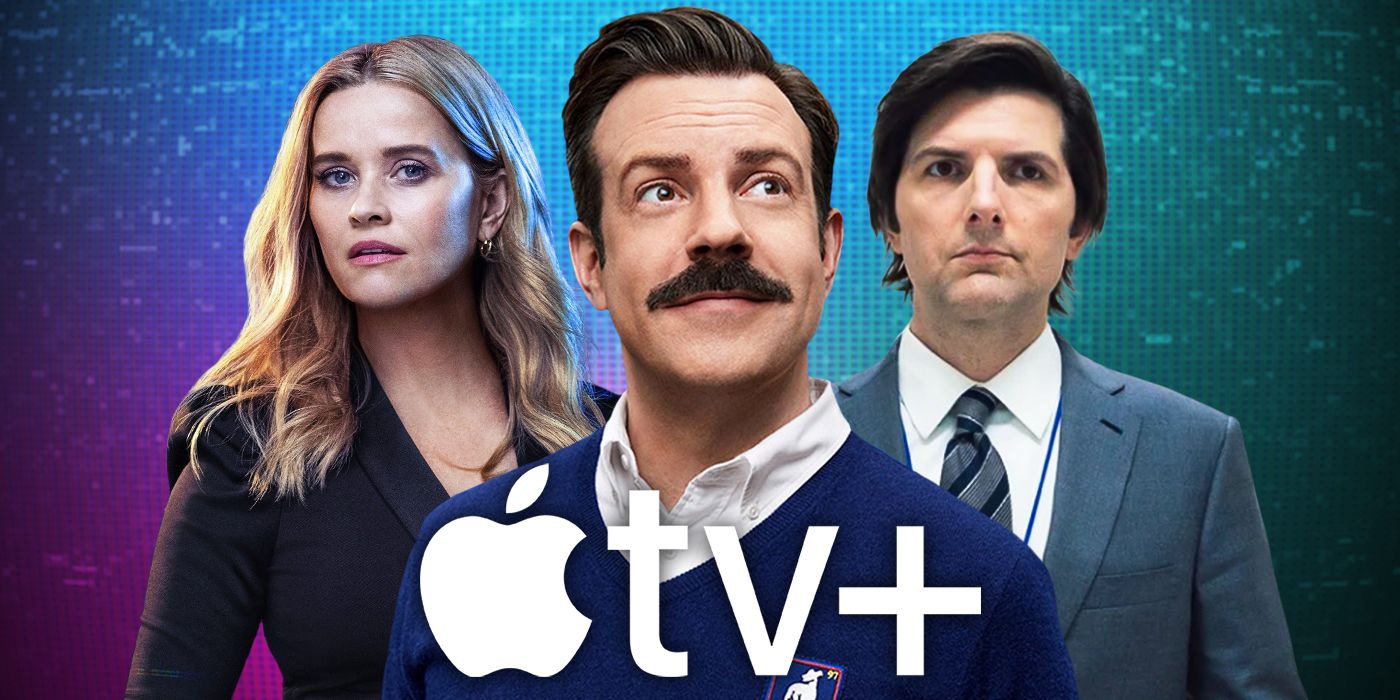 Jason Sudeikis in Ted Lasso, Reese Witherspoon in The Morning Show, Adam Scott in Severance