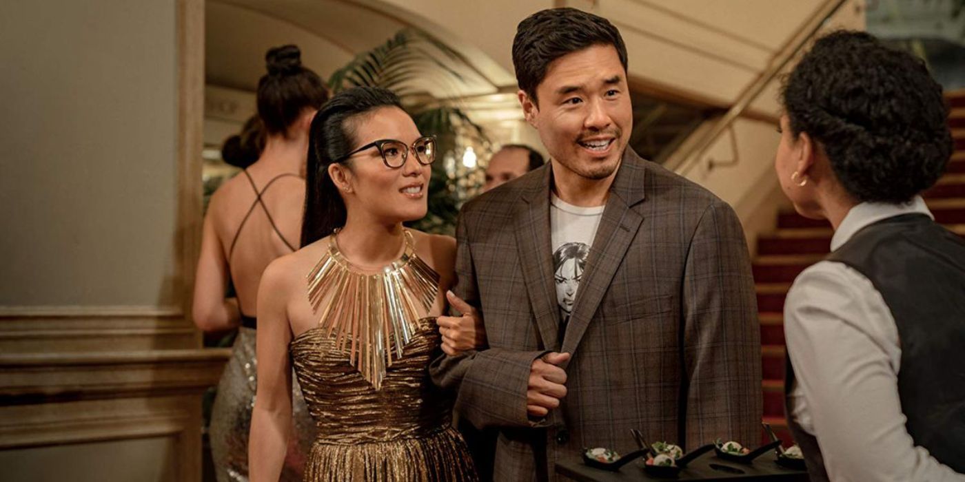 Ali Wong and Randall Park as Sasha and Marcus at a party in Always Be My Maybe (1)