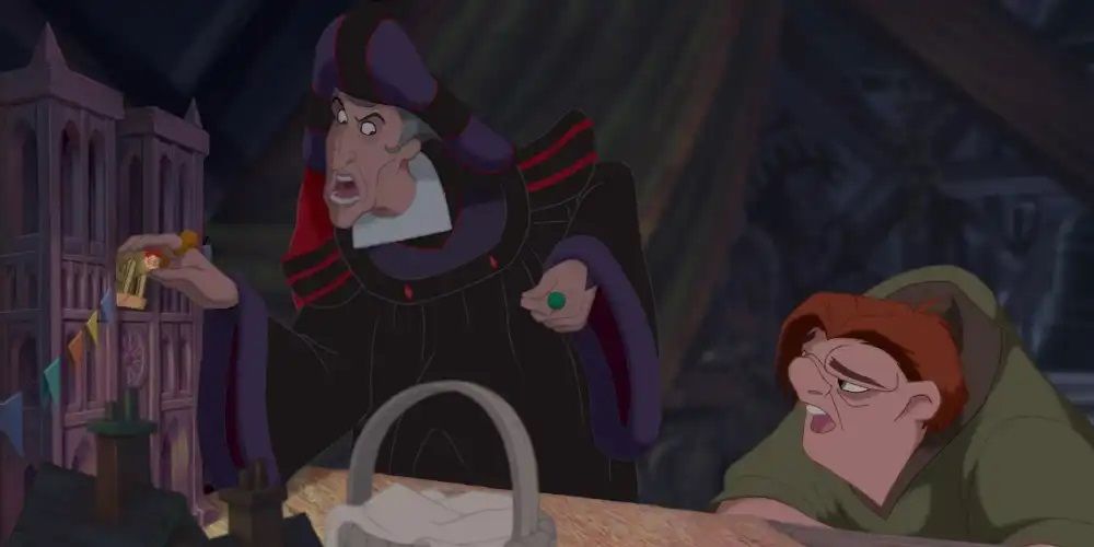 Frollo tells Quasimodo to stay in Notre Dame