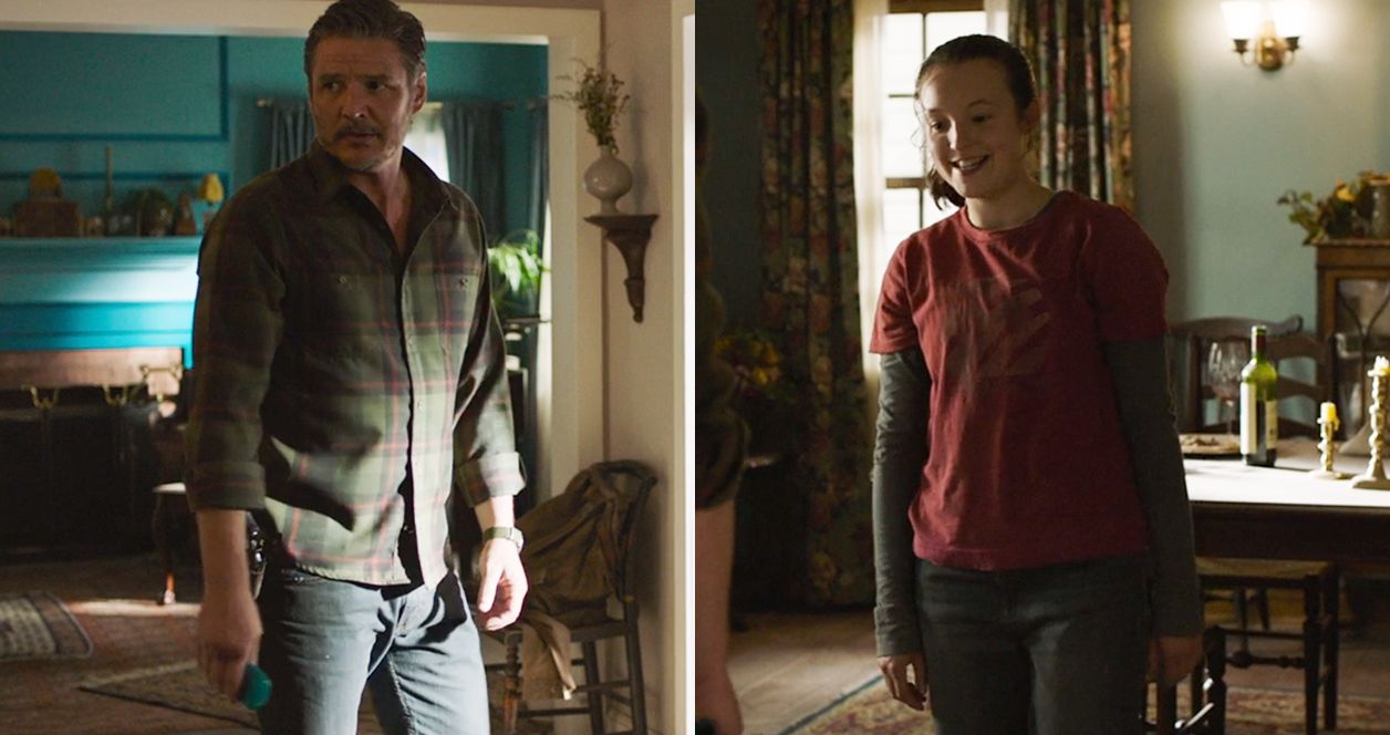 Pedro Pascal as Joel and Bella Ramsey as Ellie in The Last of Us Episode 3