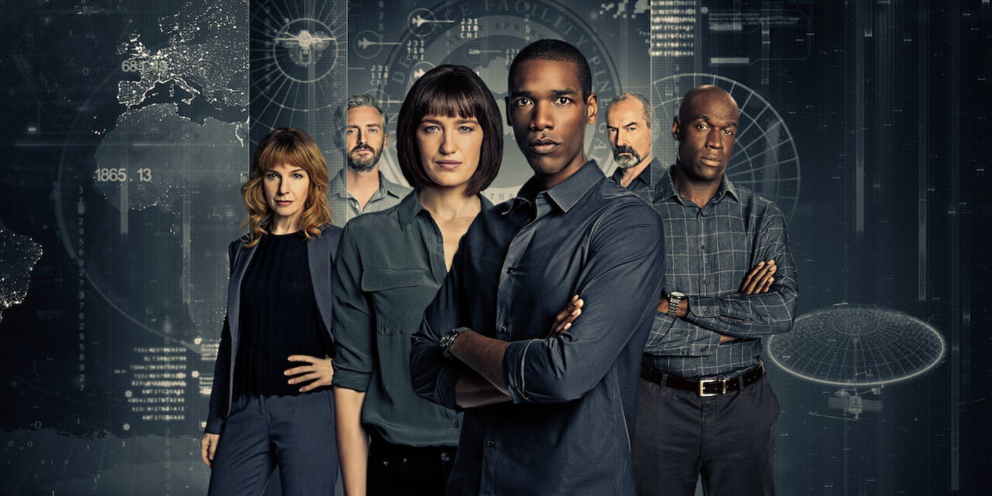 The main cast of the mini-series 'Pine Gap'