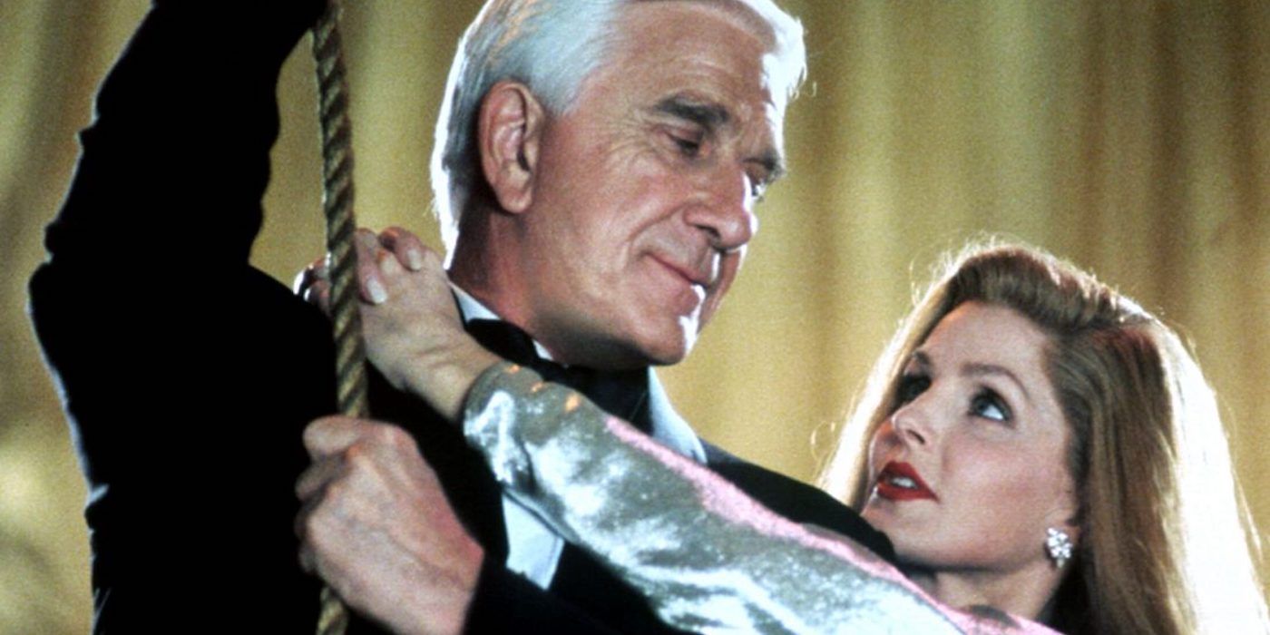 Leslie Nielsen and Priscilla Presley in The Naked Gun