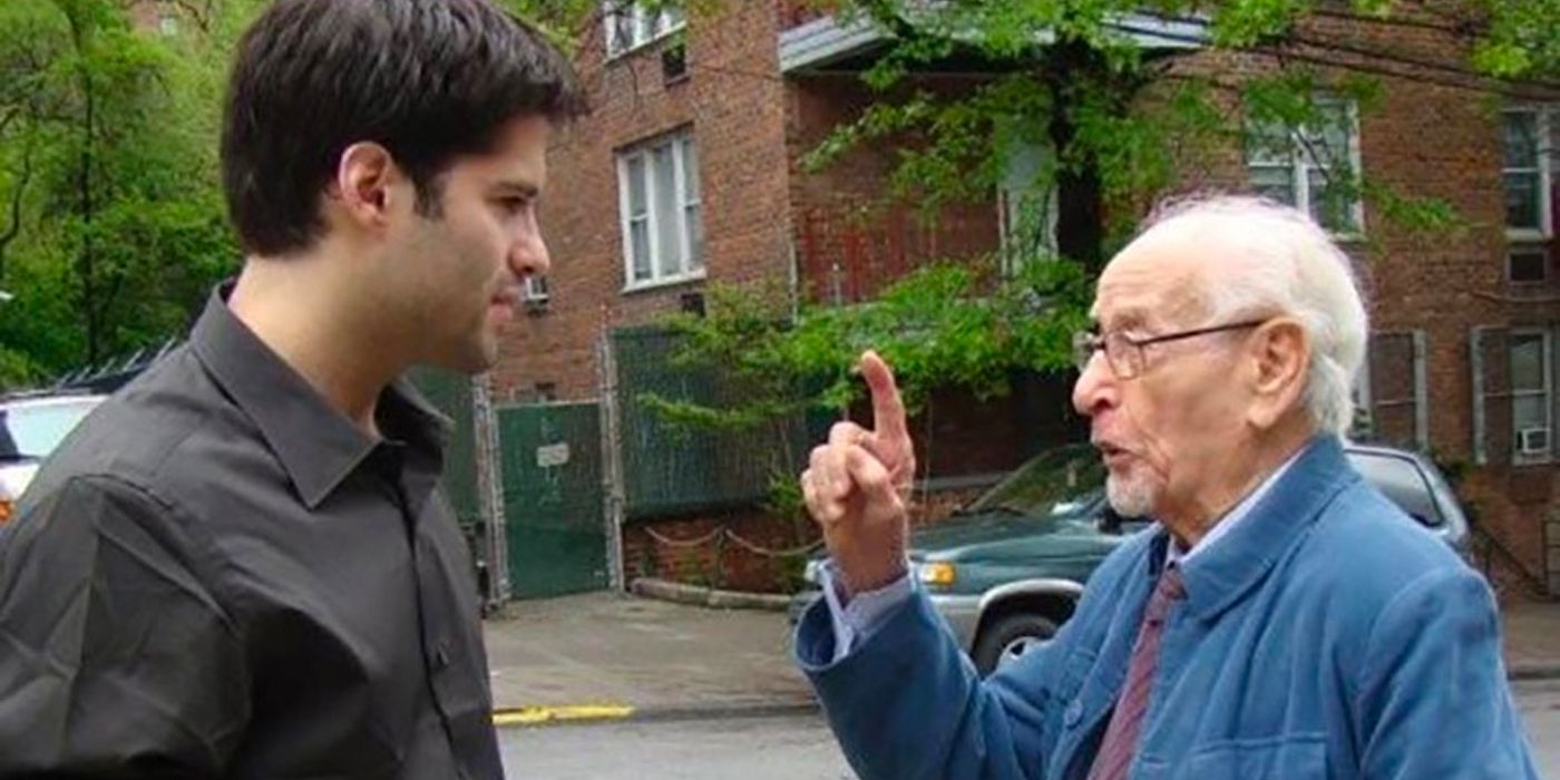 eli wallach on the set of the train with asher grodman