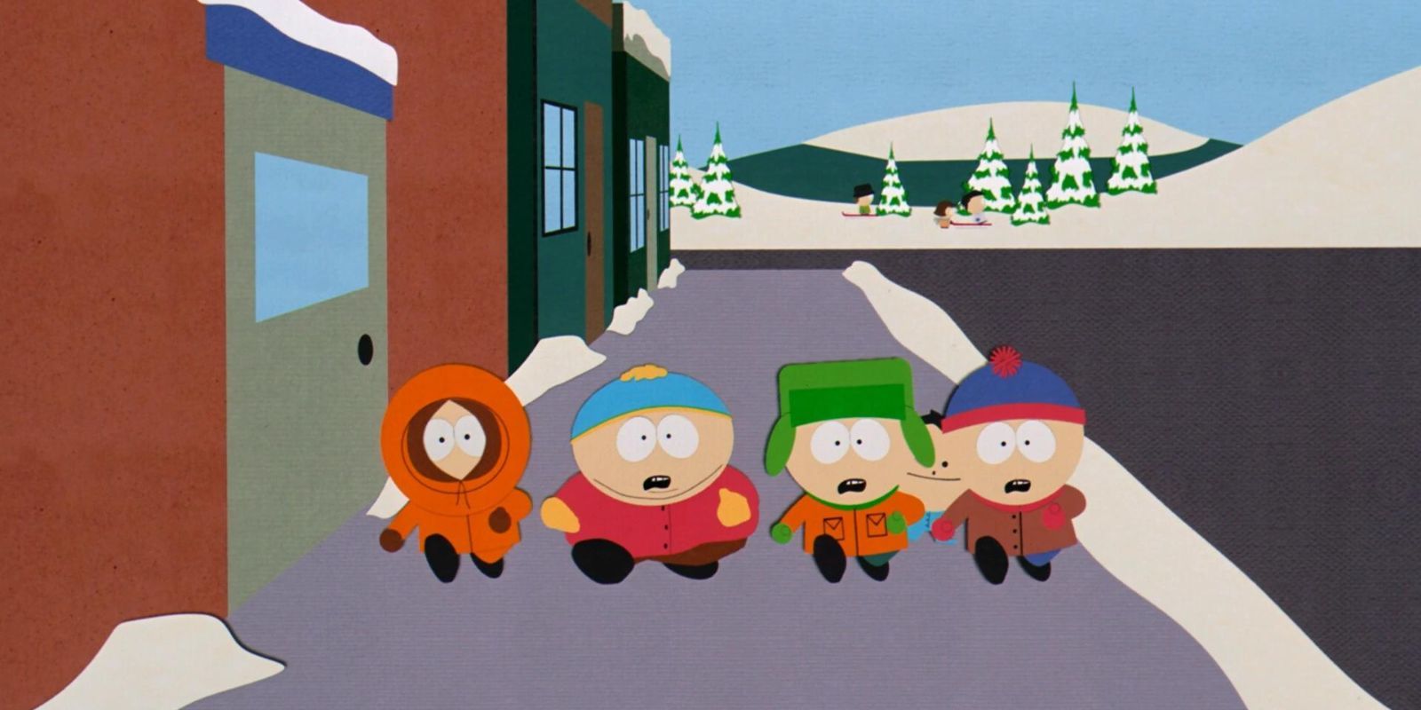 Numéro d'ouverture avec Cartman Kenny Stan et Kyle dans le film South Park