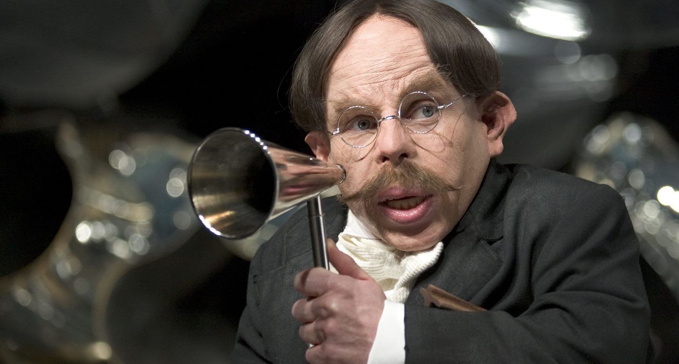 Warwick Davis as Professor Flitwick In Harry Potter and the Goblet of Fire