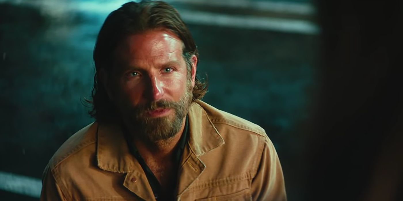 Bradley Cooper a l'air maussade dans une scène de Une étoile est née.