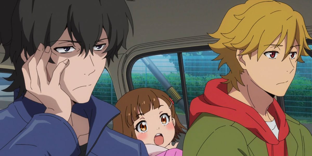 Rei. Kazuki et Miri dans une voiture ensemble dans Buddy Daddies.