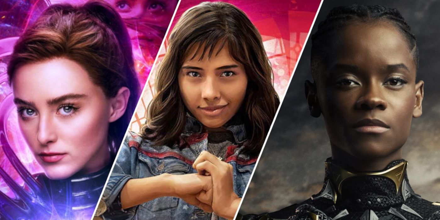 Split image showing Cassie Lang, America Chavez, and Shuri