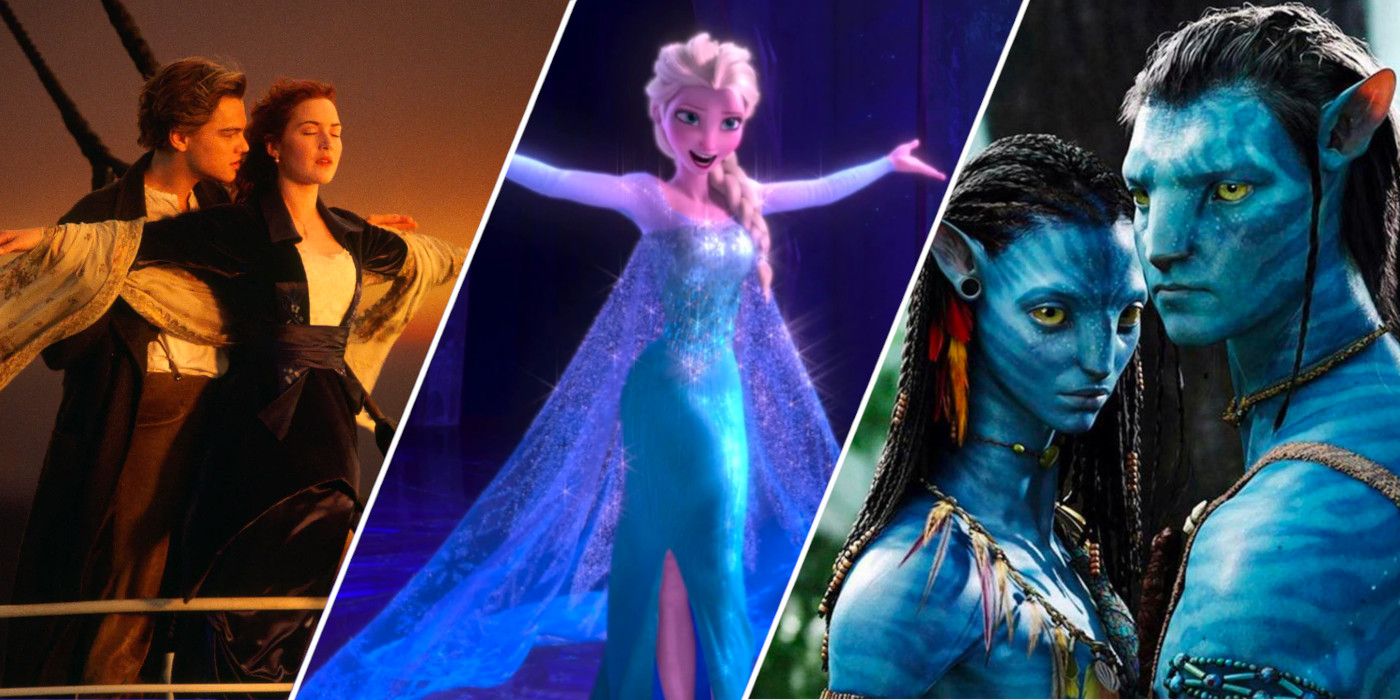 Characters from Titanic, Frozen, and Avatar