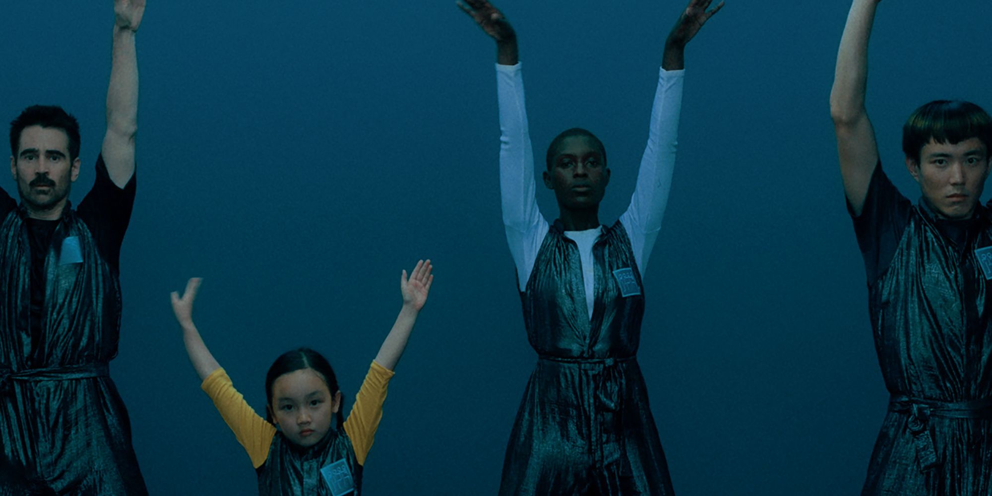 Colin Farrell, Jodie Turner-Smith, Justin H. Min and Malea Emma dance in &lsquo;After Yang&rsquo;