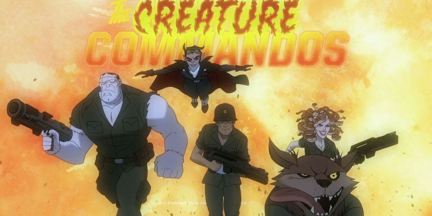 Los Creature Commandos como se ven en el corto animado DC Showcase: Sgt. Roca